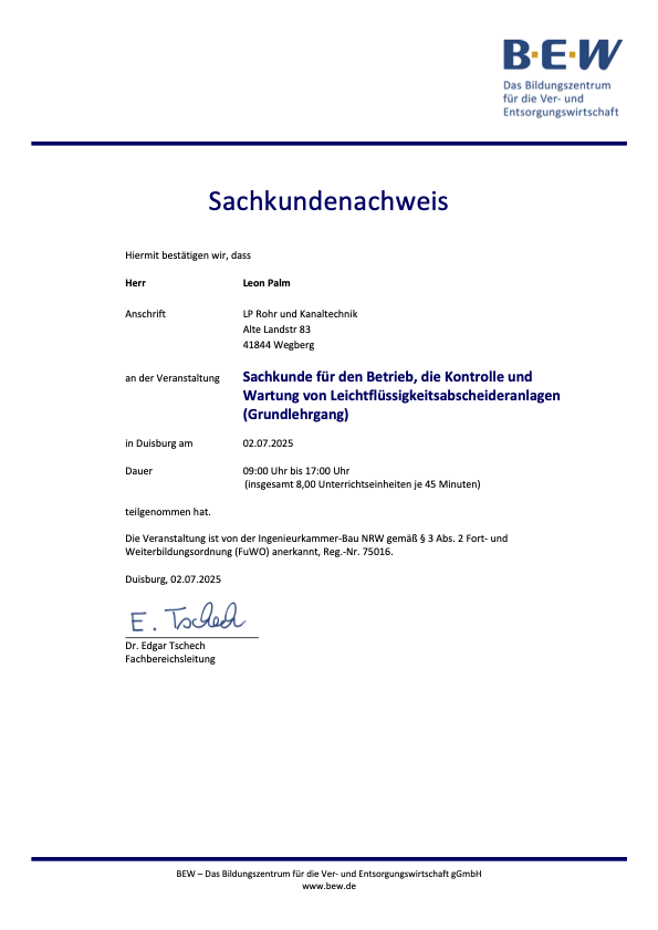 Sachkunde Leichtflüssigkeitabscheider (1)